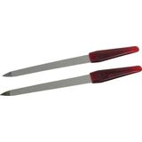 Hair Mode - Metalen Nagelvijlen - Rood - 2 Stuks - Hoogwaardig Metaal