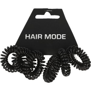 Hair Mode - Haarelastiek Kabel - Klein - Zwart - 6ST