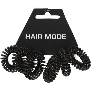 Hair mode haarelastiek kabel klein zwart  6ST