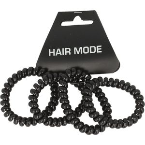 Hair Mode - Haarelastiek Kabel Groot - Zwart - Plastic