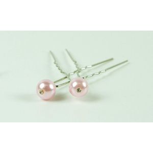 Haarpinnen parel met steentje violet kleur