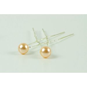 Haarpinnen parel zalm