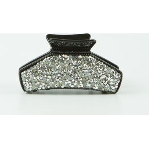Haarklem hoog strass zilver