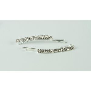 Schuifspelden recht 2 rij  strass