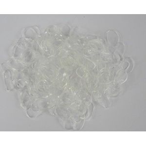 Haarelastiekjes Rasta elastiekjes Transparant ca 1100 stuks - Met gratis opbergtasje