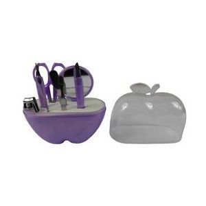 Hair Mode - Manicure Set - Paars - Compacte Nagelverzorgingsset in Appelvormige Verpakking