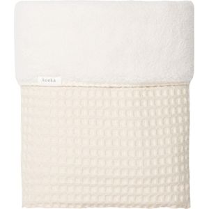 Koeka - Oslo - Baby Dekentje - Naturel - Wafelstof met Teddy