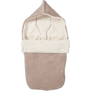 Koeka Vik voetenzak voor buggy - corduroy met teddy voering - taupe