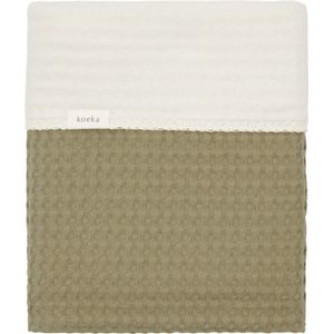 Koeka Wafel Amsterdam Wiegdeken - Cotton Fleece - Moss