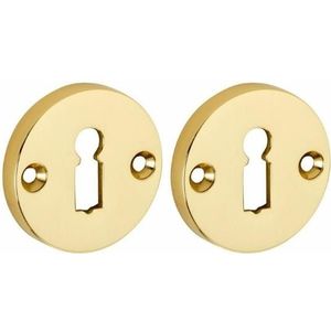 Set van twee sleutelplaatjes Elegant BB messing gelakt