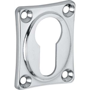 Set van twee PC-plaatjes vierkant glans chroom