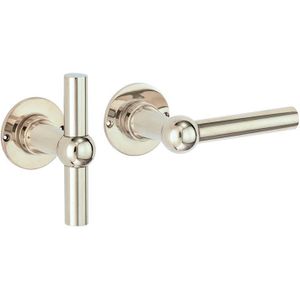 Artitec Deurkruk op rozet Chemin de Fer L/T 100mm glans nikkel