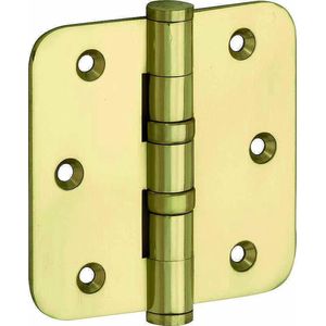 Artitec Mi Satori Kogellagerscharnier ronde hoek vlak 76x76mm messing gelakt
