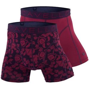 Cavello 2P boxers microfiber flowers rood - XL