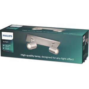 Philips Runner Opbouwspot - GU10  -2x - Zilver