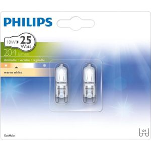 Philips Halogen 18 W (25 W) G9 Warm white Dimmable capsule bulb halogeenlamp