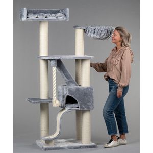 Krabpaal Kilimandjaro de Luxe Licht Grijs Voor Grote Katten