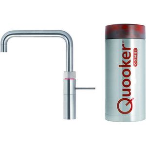 Quooker Fusion Square Kokendwaterkraan met Combi Reservoir 22FSRVS, RVS