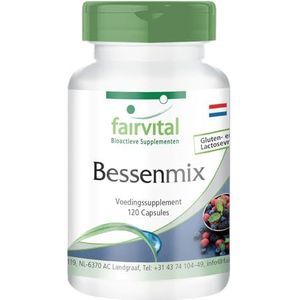 Fairvital | Bessen Mix - antioxidant capsules - HOOG GEDOSEERD - VEGAN - 120 capsules - 8 bessen voedingssupplement met spirulina