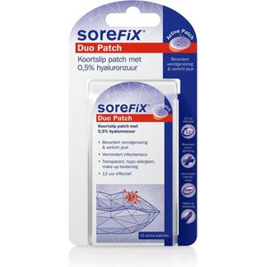 Sorefix - Duo Patch - Koortslip Patch - Transparant - 15 Actieve Patches