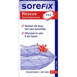 Sorefix - Rescue - Koortslipcrème - Transparant - Medisch Hulpmiddel