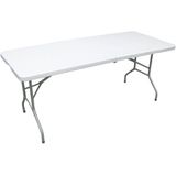 ERRO Campingtafel - Vouwtafel - 180x74x72 cm - Wit - Voor 8 personen