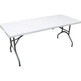 ERRO Campingtafel - Vouwtafel - 180x74x72 cm - Wit - Voor 8 personen