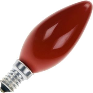 Schiefer - Kaarsvormige Gloeilamp - Rood - E14 - 25W - 100 Lumen