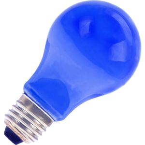 Gloeilamp | Grote fitting E27 | Standaardlamp | Blauw | 60mm | 15W