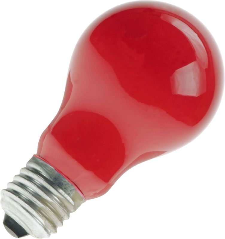 Halogeenlamp - Rood - Grote Fitting E27 - Standaardlamp - 28W - 60mm