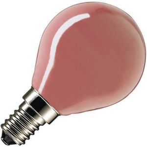 Schiefer - 419951455 - Bolgloeilamp - Rood - E14 - 25 Watt