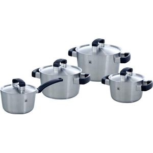 BK Conical Cool Pannenset - 4-delig - RVS – geschikt voor alle warmtebronnen