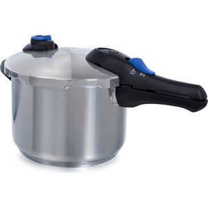 BRA Tekna Snelkookpan 6 Liter Roestvrij Staal - Voor Alle Fornuizen Inclusief Inductie