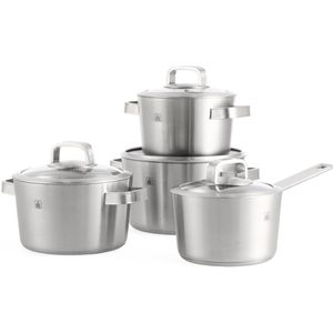 BK Conical Glas Pannenset - 4-delig - glazen deksels