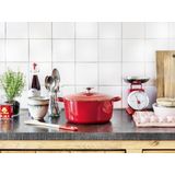 BK - Geëmailleerd Gietijzer - Ronde Nederlandse Oven - Chili Rood - 24cm
