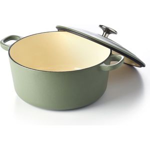 BK - Bourgogne - Braadpan - Olive Green - Gietijzer - 28 cm