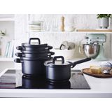 BK - Flow Cool Black - Kookpannenset - 4 Delig - RVS - Veilig Afgietsysteem