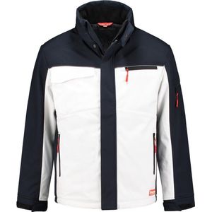 Workman - 2511 Softshell Jacket - Wit/Navy - Winterjack - Waterafstotend