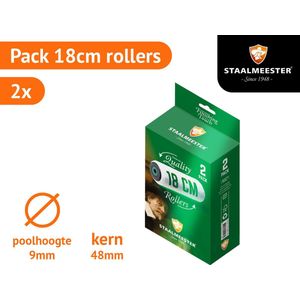 Staalmeester Staalmeester microvilt verfrollers - serie 1606 Maat: 18 cm - 2 pack | Merk Staalmeester | Waterbasis, Terpentinebasis, Biobased,
