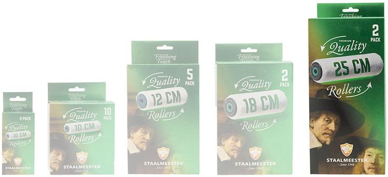 Staalmeester - Microfiber Viltroller - 10 cm - Pluisvrij - Hoog Absorptie Gehalte