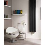 Designradiator haceka mojave adoria 38x184 cm antraciet 6-punts aansluiting