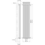 Haceka Designradiator Mojave Antraciet 184x46cm