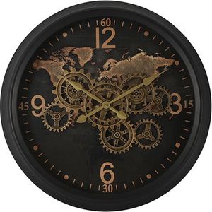 Wandklok - Modern - Zwart - Hout