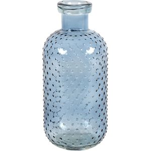 Countryfield Bloemenvaas Cactus Dots - blauw transparant - glas - D11 x H24 cm