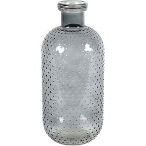 Countryfield Bloemenvaas Cactus Dots - donkergrijs transparant - glas - D15 x H35 cm
