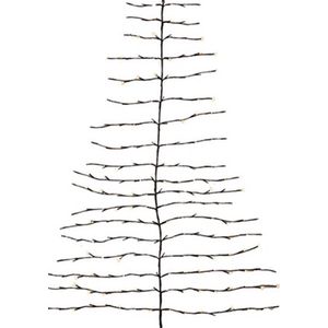 Countryfield - Kerstboom - Ziggy - Flexibel - LED - Bruin - 160 cm hoog - wandmontage - Warm wit