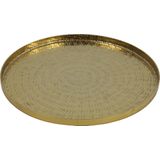 Countryfield Dienblad - Marbella - Metaal - goud - luxe - D24 x 1.5 cm