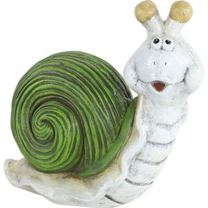 Countryfield Tuinbeeld slak - The Dude - kunststeen - H18 cm - groen