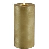 Countryfield Lyon LED kaars/stompkaars - goud - D10 x H20 cm - timer