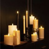 Countryfield LED kaarsen met afstandsbediening 'Lyon' (Set van 2, Ø 2.2cm, Beige)